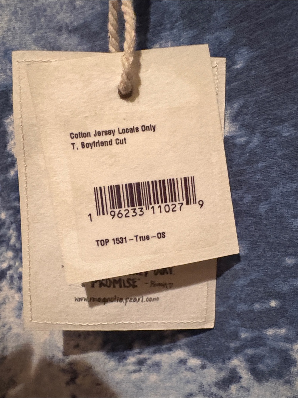 Magnolia Pearl Blue and Cream Tie-Dye Top - Picture 5 of 7